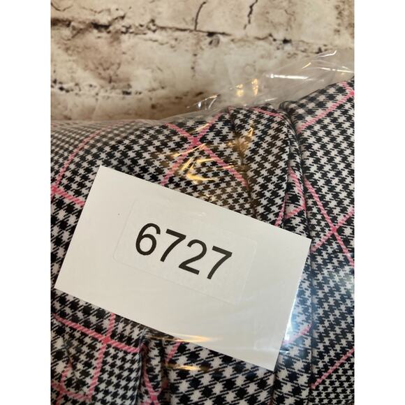 Cato Dress Womens XL Shift Black & Pink Houndstooth Print Ruffle Bell Sleeve - Picture 3 of 14